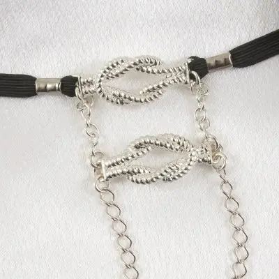 Bowline  - Nautical Knot Penis Band in Silver