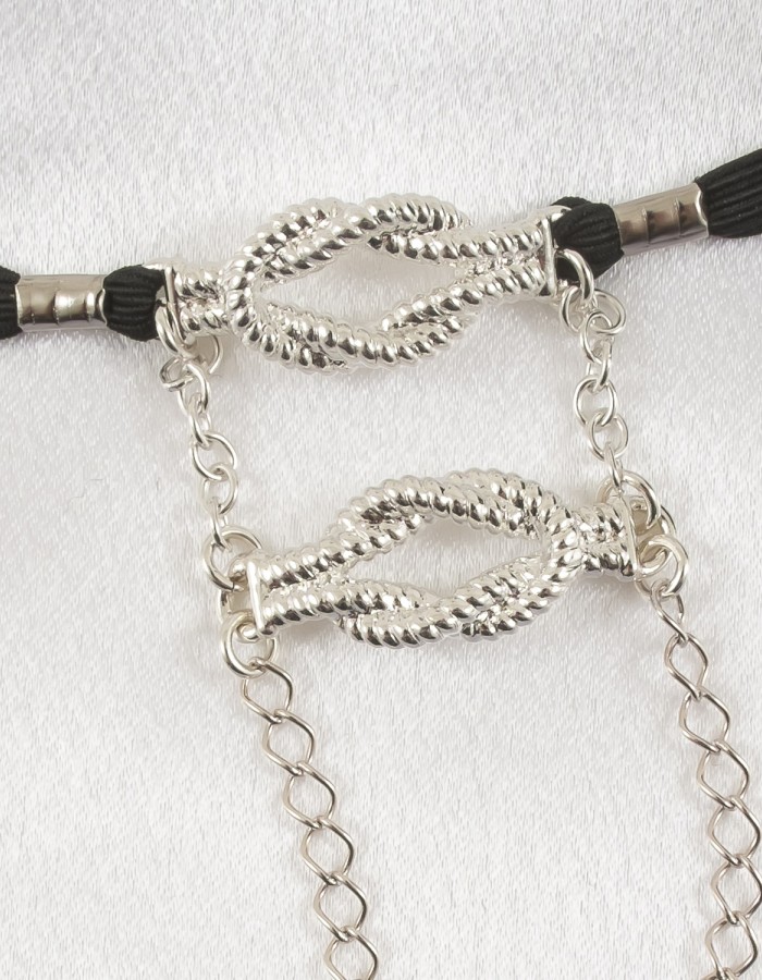 Bowline  - Nautical Knot Penis Band in Silver