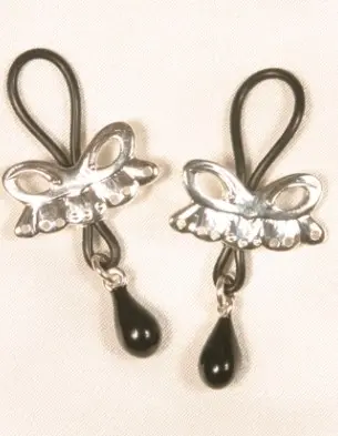 Brand New You - Silver Non-Piercing Mask Design Nipple Rings - Pair
