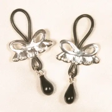 Brand New You - Silver Non-Piercing Mask Design Nipple Rings - Pair