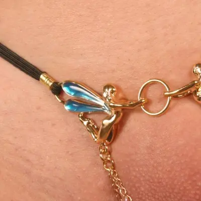 Break Free - Women's Fairy Wings G-String With Labia Gem