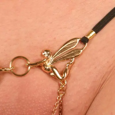 Break Free - Women's Fairy Wings G-String With Labia Gem