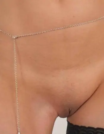 Bye Bye Baby - Silver Lace and Bow Waist Chain