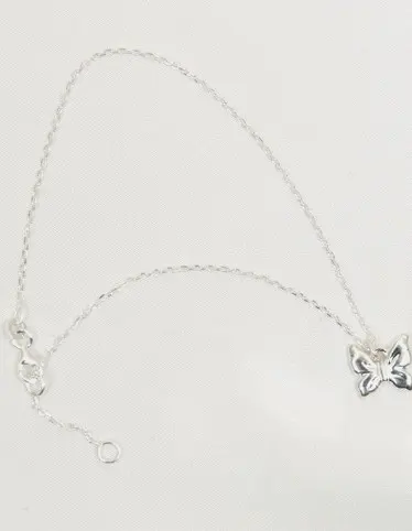 Silver Butterflies of Summer Wrist or Ankle Bracelet
