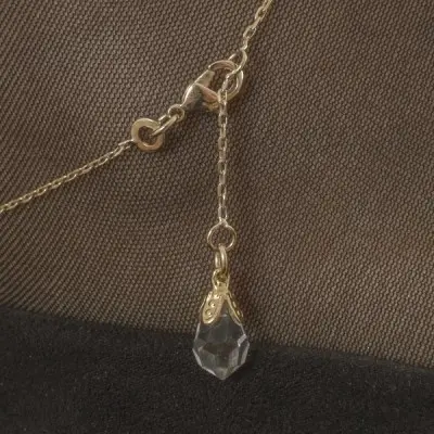 Gold Wrist or Ankle Chain With Crystal