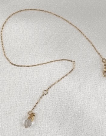 Gold Wrist or Ankle Chain With Crystal