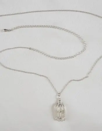 It Tango - Silver Waist Chain with Bird in a Cage Pendant