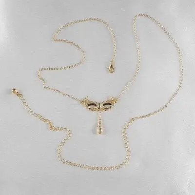 A Dreamed of City - Gold Venetian Love Mask Waist Chain