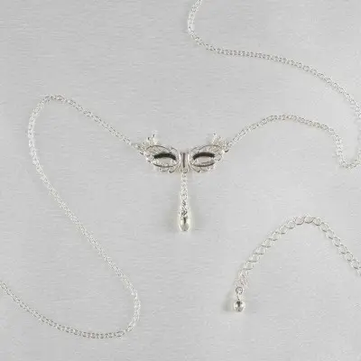 The Knot of Love - Silver Venetian Love Mask Waist Chain