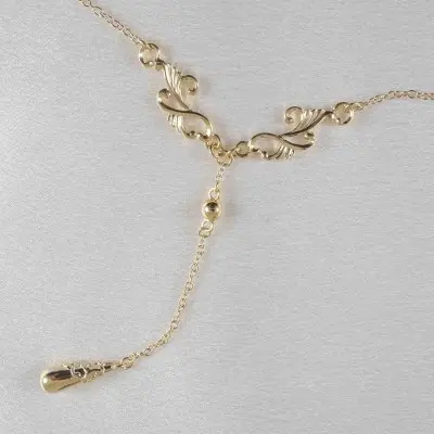 Human Behaviour - Gold Ornate Teardrop Pendant Waist Chain