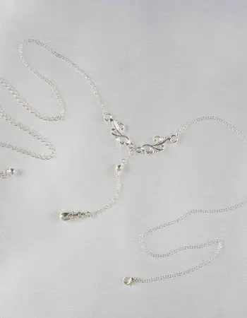 Violently Happy - Silver Ornate Teardrop Pendant Waist Chain