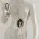 It's Oh So Quiet - Women's Moonlight Cameo Breast Chain Non-Piercing Nipple Rings in Silver
