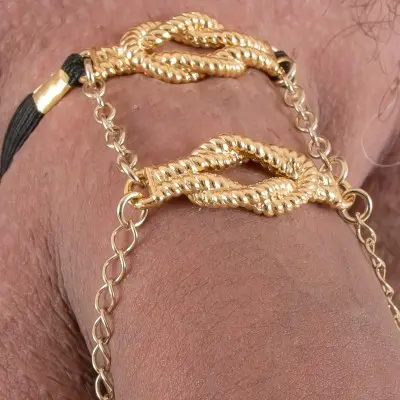 Carrick Bend - Gold Sailor Knot Penis Band