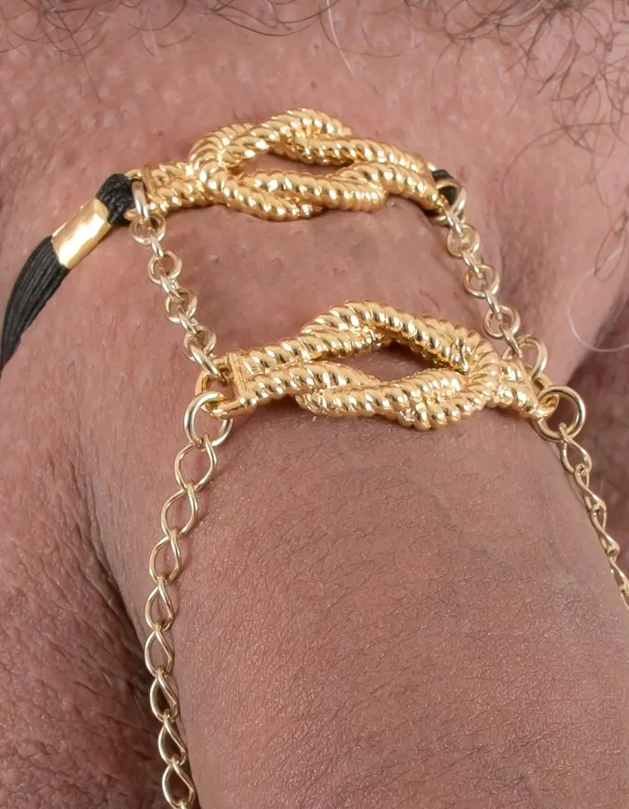 Carrick Bend - Gold Sailor Knot Penis Band