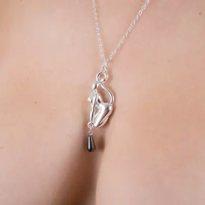 Catwoman Prowling - Silver Necklace with Catwoman Pendant