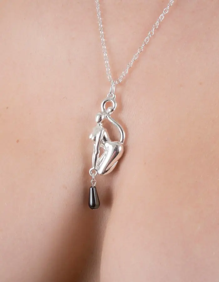 Catwoman Prowling - Silver Necklace with Catwoman Pendant