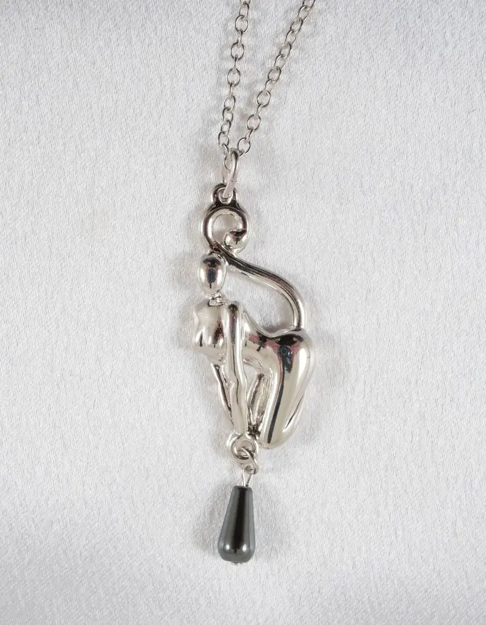 Catwoman Prowling - Silver Necklace with Catwoman Pendant