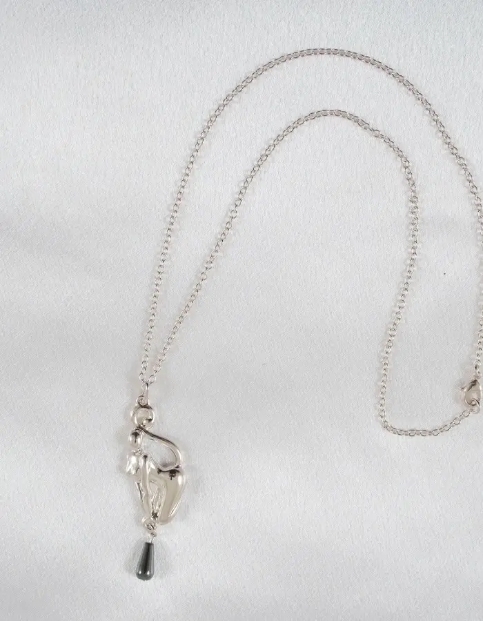 Catwoman Prowling - Silver Necklace with Catwoman Pendant