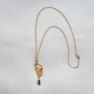 Catwoman Tamed - Gold Necklace with Catwoman Pendant