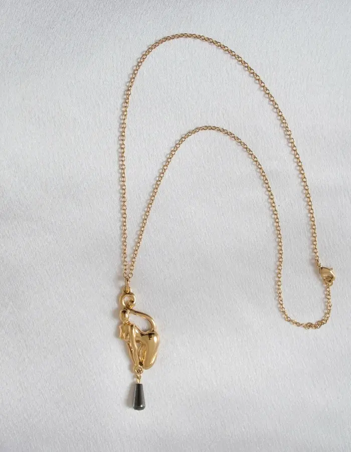 Catwoman Tamed - Gold Necklace with Catwoman Pendant