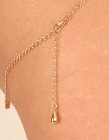 Ceres - Gold Waist Chain with Maple Charm and Stone Pendants
