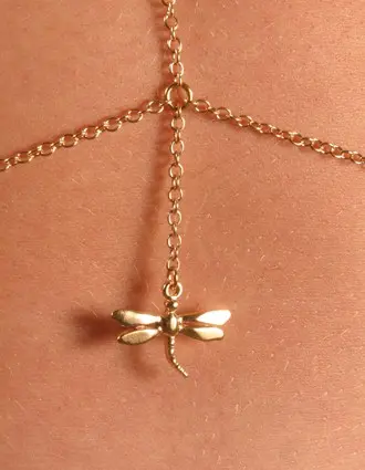 Chimalmat - Neck/Waist Chain Dragonfly With Gems