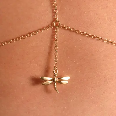 Chimalmat - Neck/Waist Chain Dragonfly With Gems