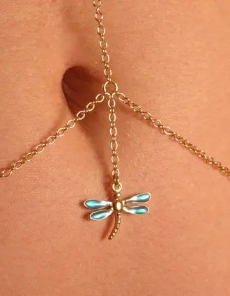 Chimalmat - Neck/Waist Chain Dragonfly With Gems