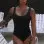 Classic One Piece Tank Swimsuit - Black XS