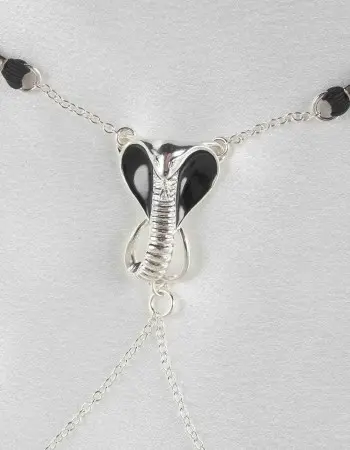 Cobra - Silver Vagina Jewelry with Cobra Charm