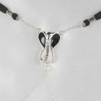 Cobra - Silver Vagina Jewelry with Cobra Charm