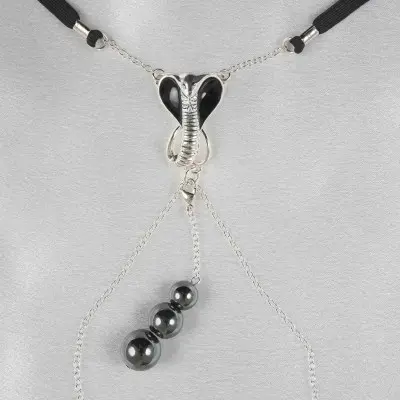 Cobra - Silver Vagina Jewelry with Cobra Charm
