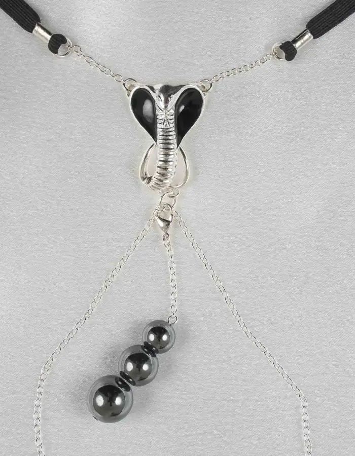 Cobra - Silver Vagina Jewelry with Cobra Charm