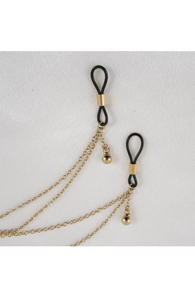 Coquillage - Gold Necklace with Nipple Rings