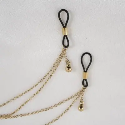 Coquillage - Gold Necklace with Nipple Rings