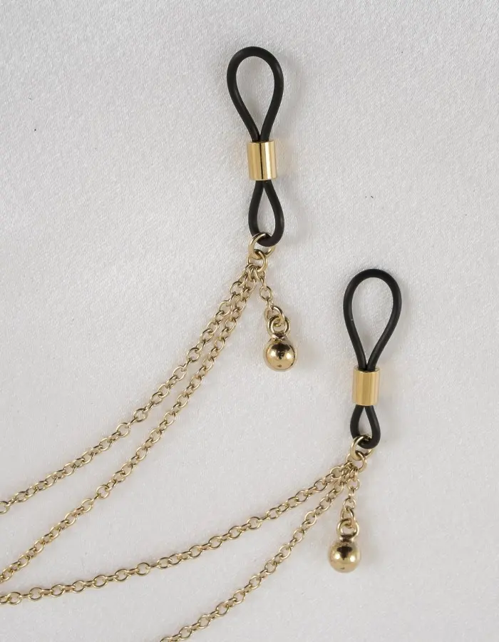 Coquillage - Gold Necklace with Nipple Rings
