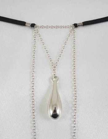 Crazier - Silver Vagina Jewelry with Clit Charm