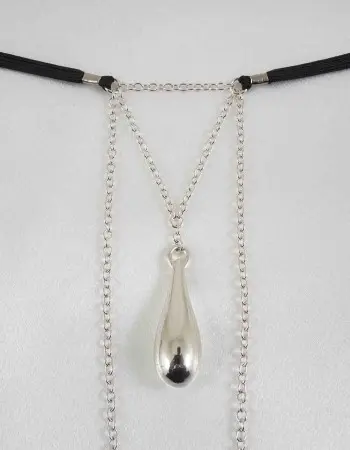 Crazier - Silver Vagina Jewelry with Clit Charm