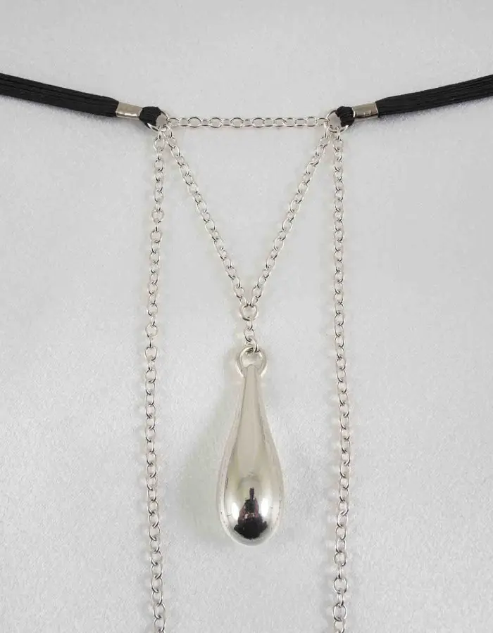 Crazier - Silver Vagina Jewelry with Clit Charm