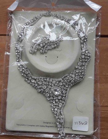 Crystal Necklace and Earrings Set
