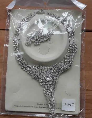 Crystal Necklace and Earrings Set