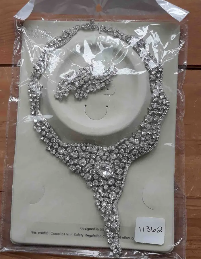 Crystal Necklace and Earrings Set