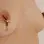 Cupid's Arrow - Gold Nipple Rings