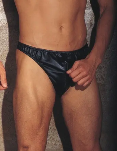 Daddy's Game - Leather Zip from Front to Back Briefs