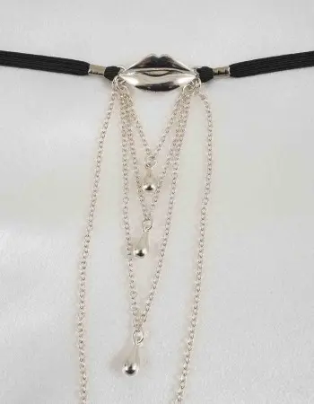 Delicate - Enticing Lips Silver Vagina Jewelry