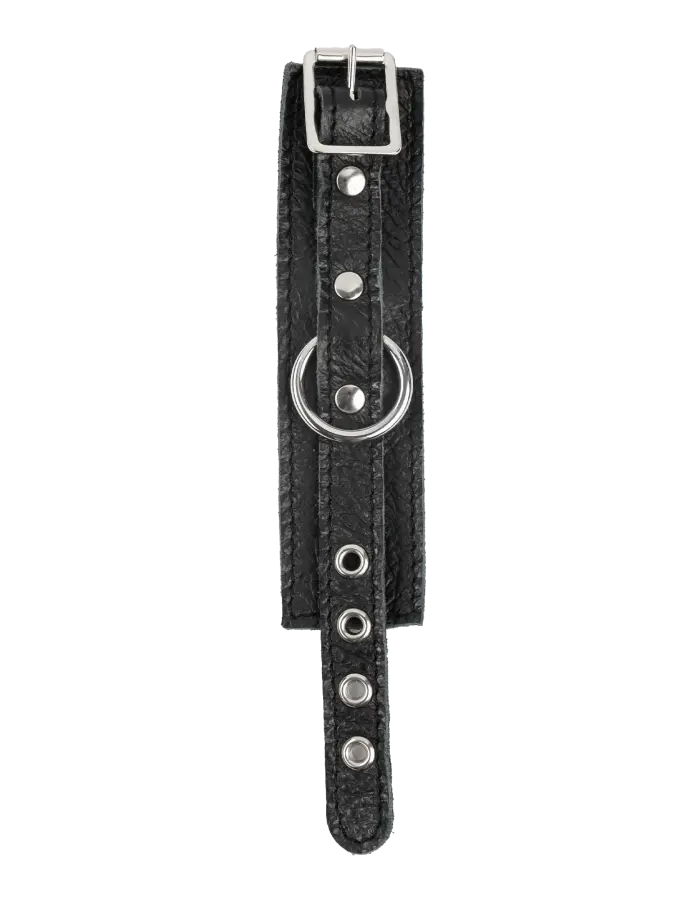 Deluxe Leather Cock Cuff with Ring