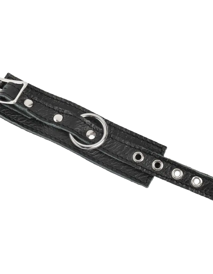Deluxe Leather Cock Cuff with Ring