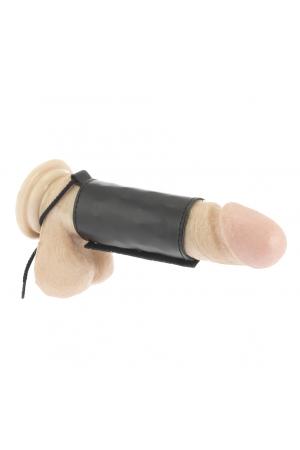 Deluxe Leather Penis Tube with Spikes Inside