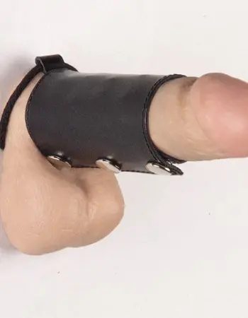 Deluxe Leather Penis Tube with Spikes Inside