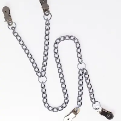 Deluxe Nipple to Labia Clamps With Chain